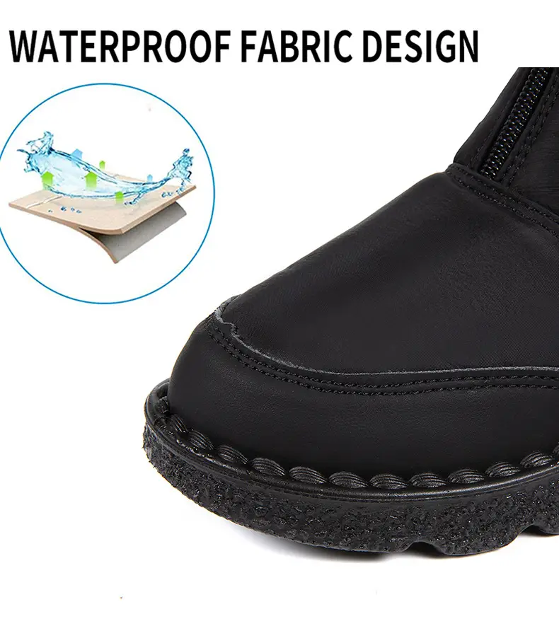 Foreign trade New plus size snow boots Women's fleece-lined warm cotton shoes waterproof non-slip women's boots — feature 11