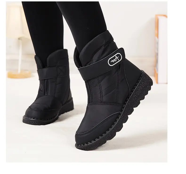 Foreign trade New plus size snow boots Women's fleece-lined warm cotton shoes waterproof non-slip women's boots — feature 16