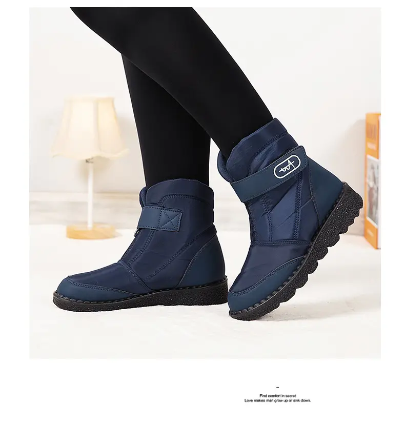Foreign trade New plus size snow boots Women's fleece-lined warm cotton shoes waterproof non-slip women's boots — feature 18