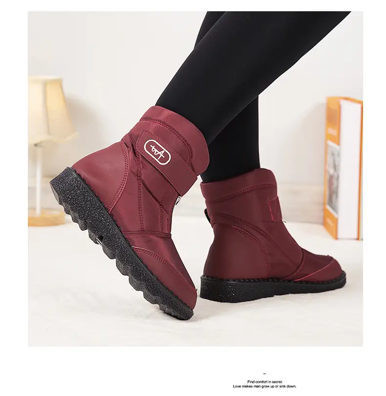 Foreign trade New plus size snow boots Women's fleece-lined warm cotton shoes waterproof non-slip women's boots — feature 22