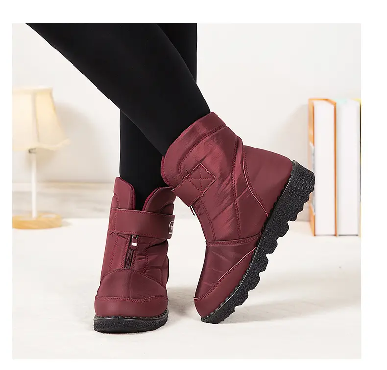 Foreign trade New plus size snow boots Women's fleece-lined warm cotton shoes waterproof non-slip women's boots — feature 23