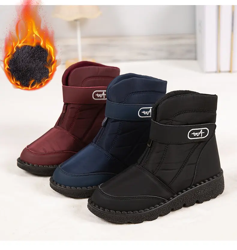 Foreign trade New plus size snow boots Women's fleece-lined warm cotton shoes waterproof non-slip women's boots — feature 3