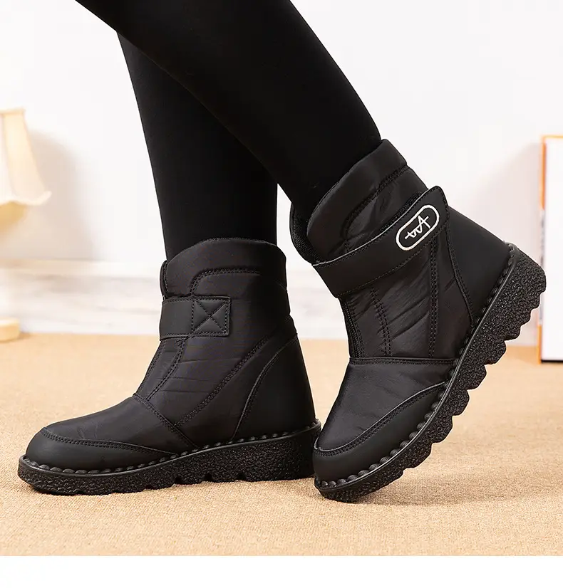Foreign trade New plus size snow boots Women's fleece-lined warm cotton shoes waterproof non-slip women's boots — feature 6