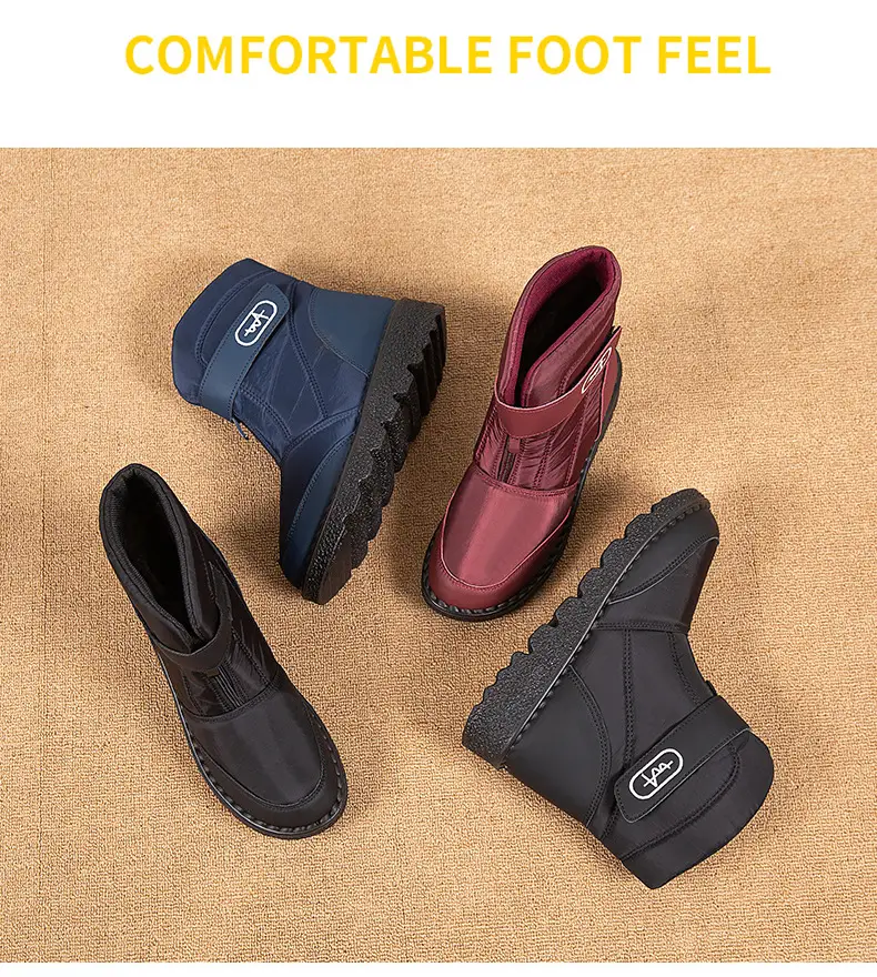 Foreign trade New plus size snow boots Women's fleece-lined warm cotton shoes waterproof non-slip women's boots — feature 7