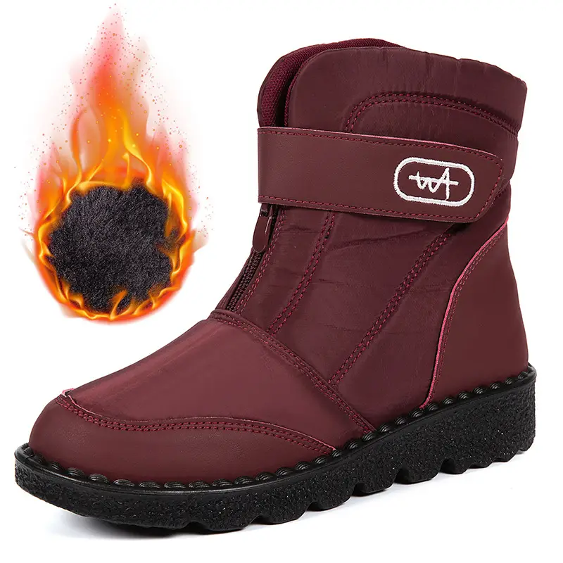 Foreign trade New plus size snow boots Women's fleece-lined warm cotton shoes waterproof non-slip women's boots