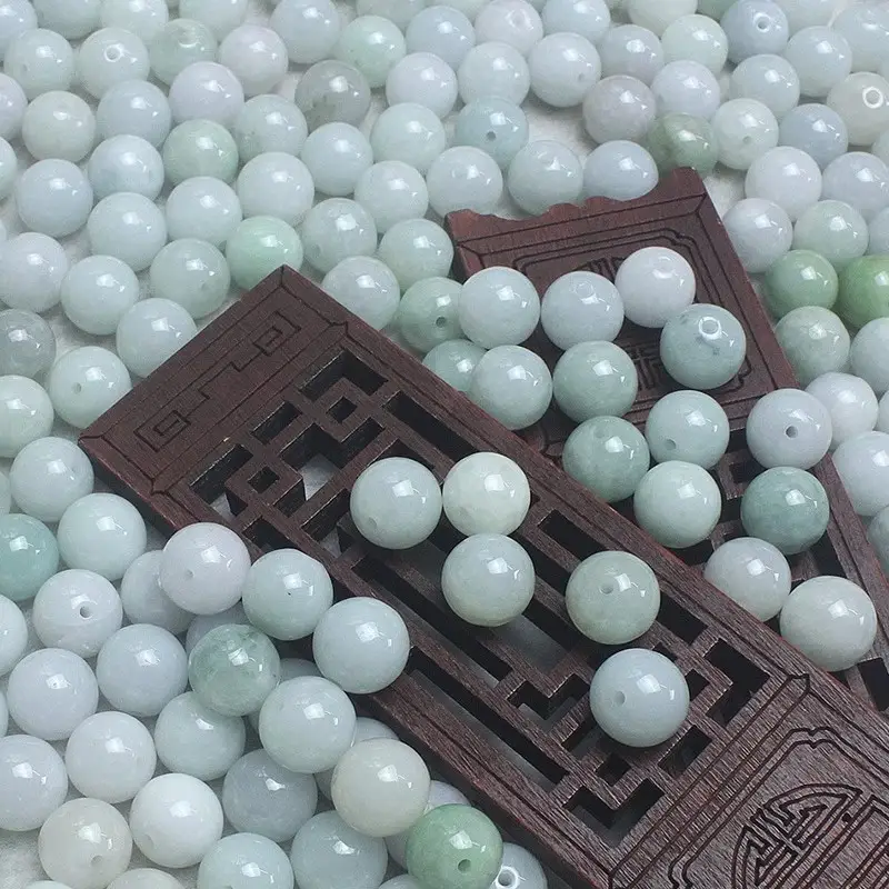 Natural Jadeite Loose Beads for Bracelets DIY Jewelry - Image 5