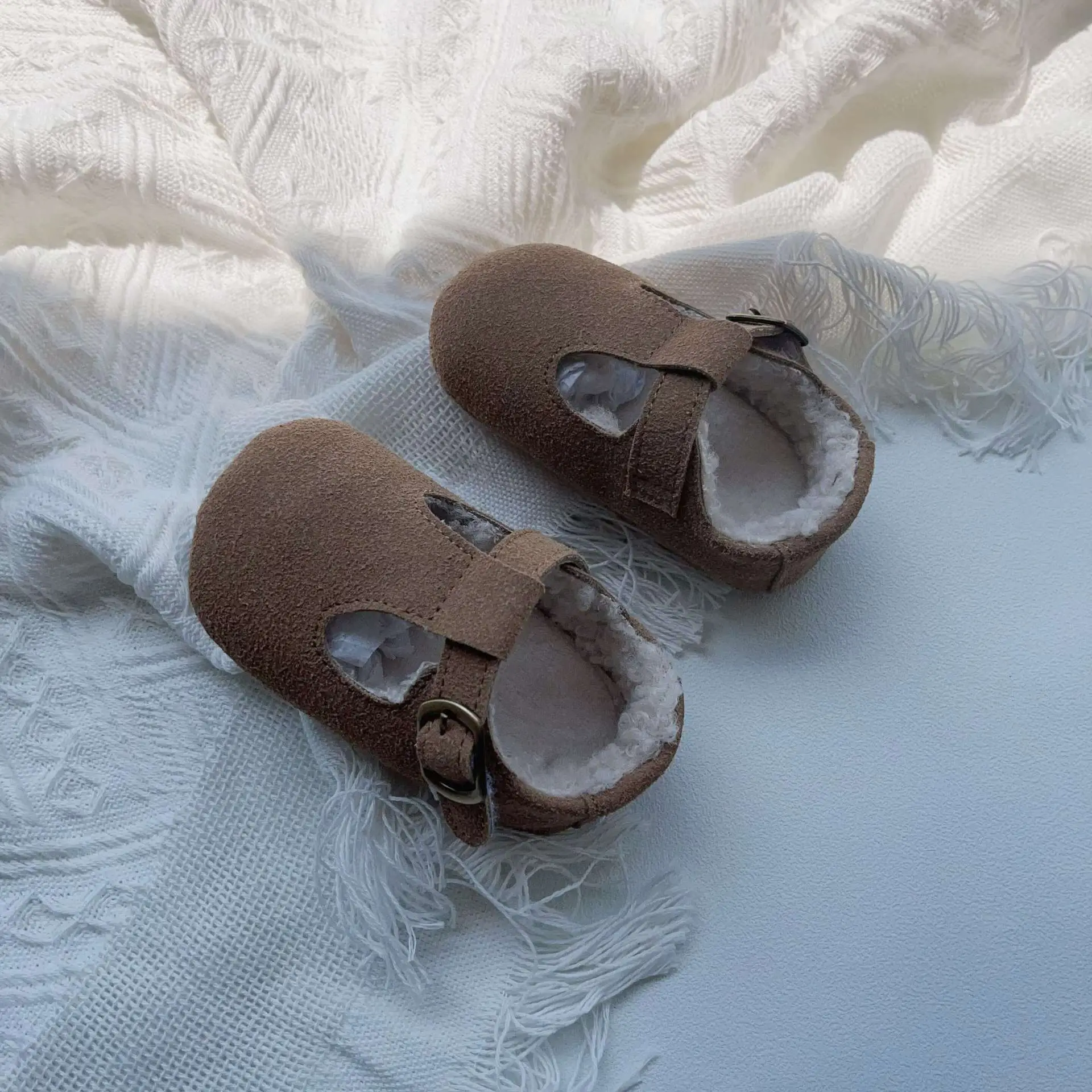 Winter Fleece Lined Baby Walking Shoes Grey Non-Slip — feature 20