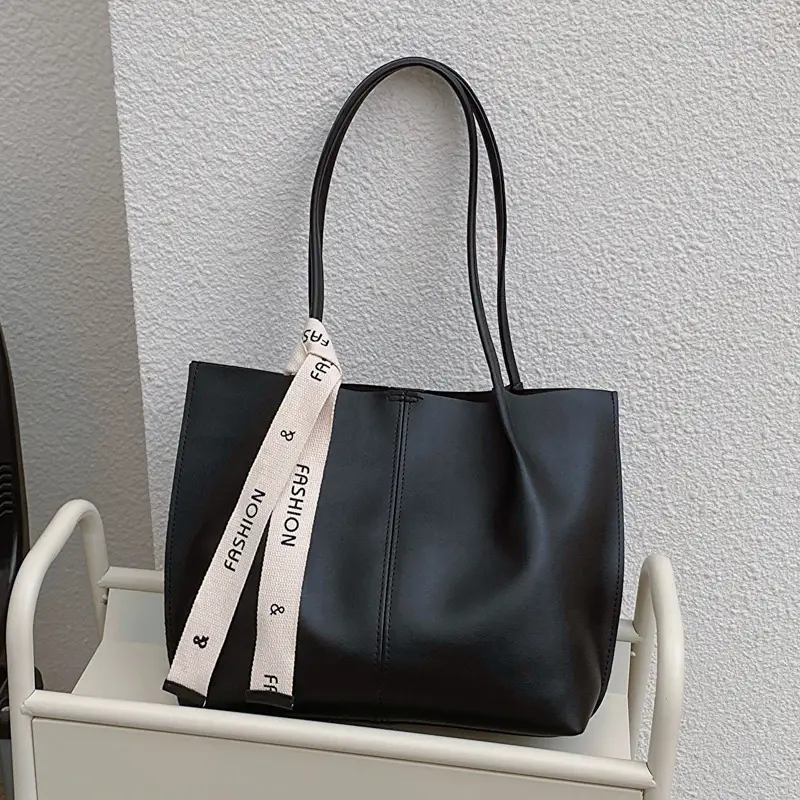 Retro Brown Women's Tote Bag 2023 Winter New Fashion - Image 3