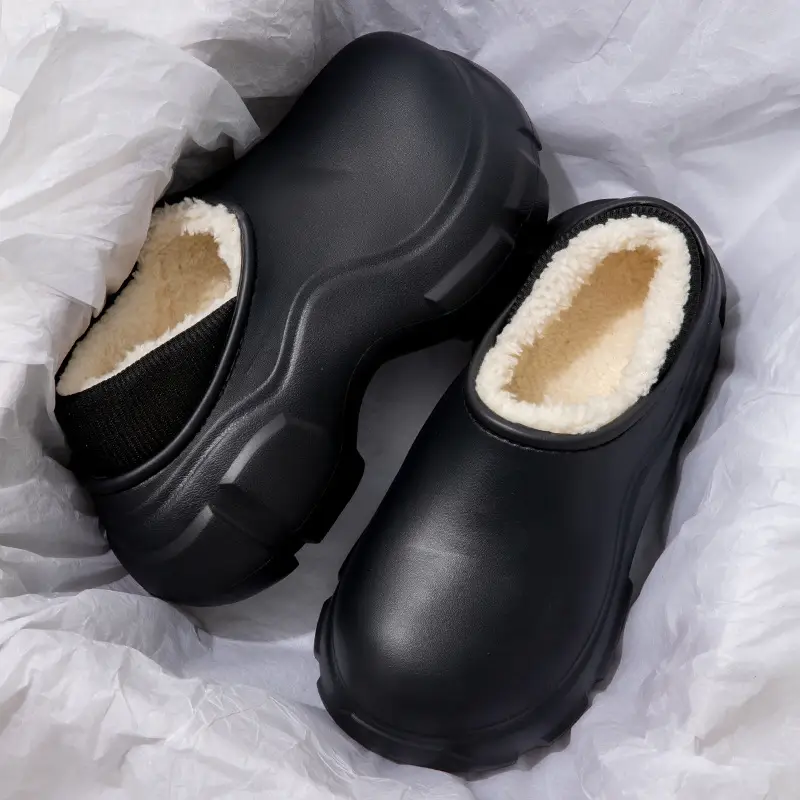 Nanbowan height-increasing waterproof cotton slippers women's autumn and winter outdoor indoor home thick-soled non-slip cotton-padded shoes wholesale - Image 2