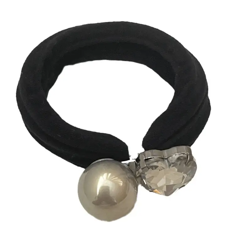 Korean Style Rhinestone Hair Band with High Elastic Strap