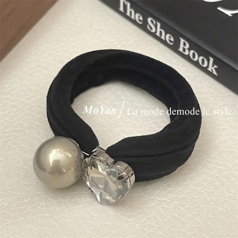 Korean Style Rhinestone Hair Band with High Elastic Strap — feature 11