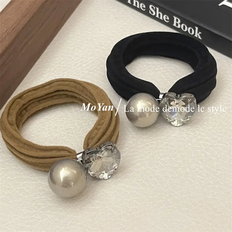 Korean Style Rhinestone Hair Band with High Elastic Strap — feature 15