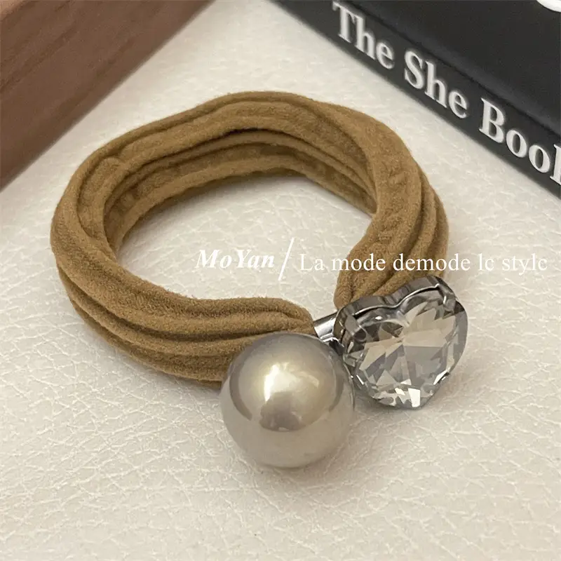 Korean Style Rhinestone Hair Band with High Elastic Strap — feature 17