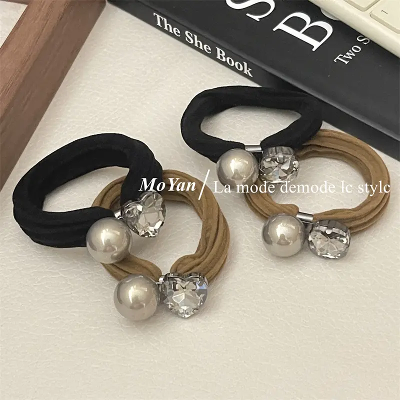 Korean Style Rhinestone Hair Band with High Elastic Strap — feature 2