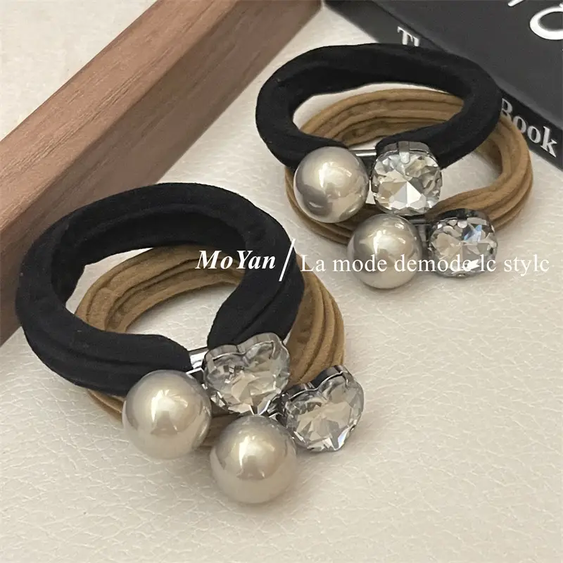 Korean Style Rhinestone Hair Band with High Elastic Strap — feature 20