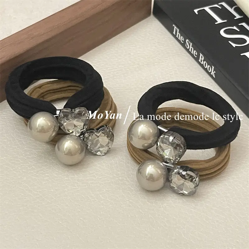 Korean Style Rhinestone Hair Band with High Elastic Strap — feature 21