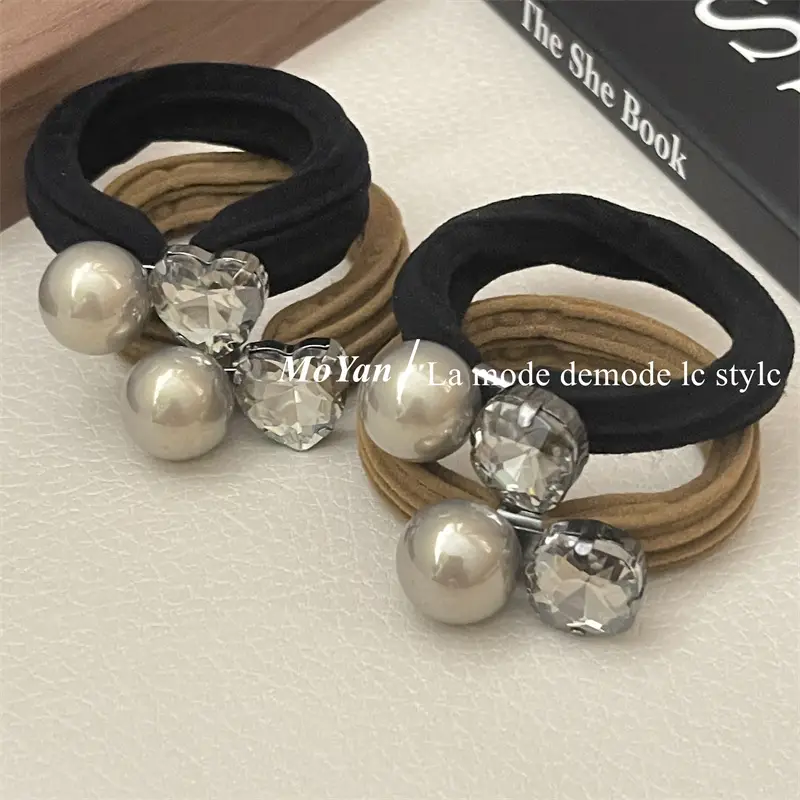 Korean Style Rhinestone Hair Band with High Elastic Strap — feature 22