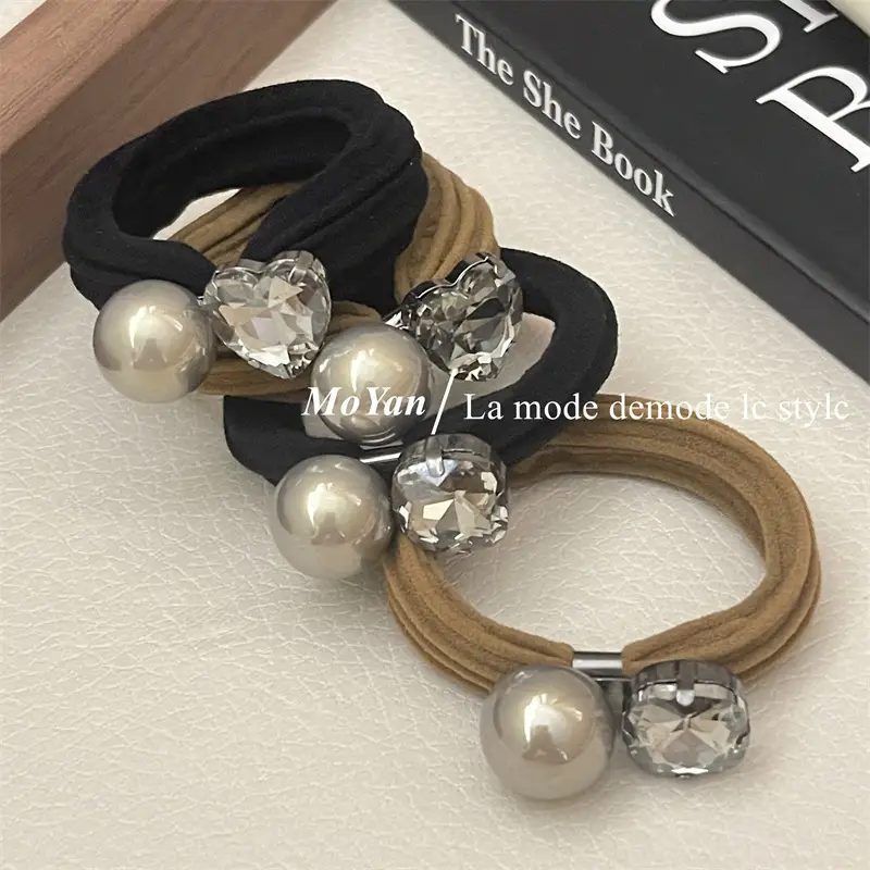 Korean Style Rhinestone Hair Band with High Elastic Strap — feature 23