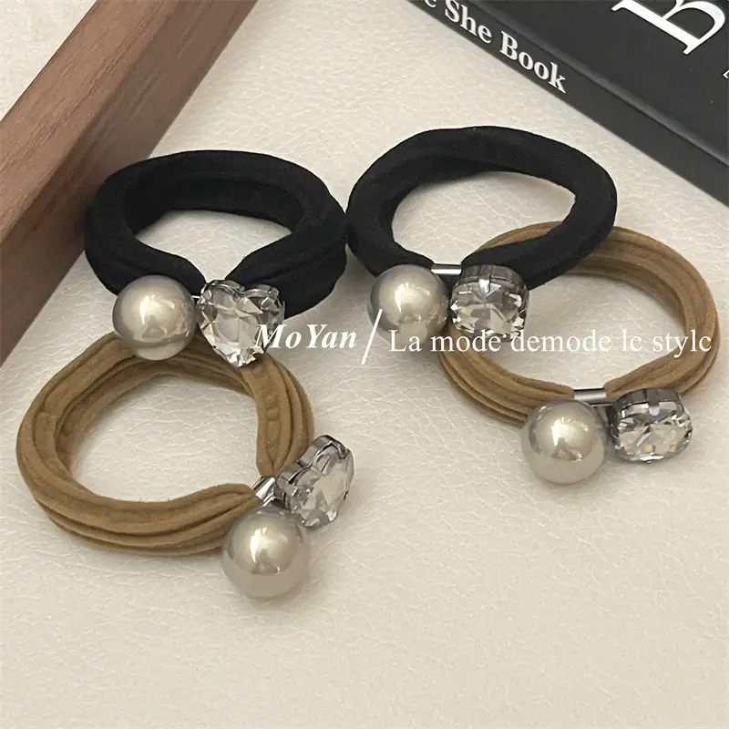 Korean Style Rhinestone Hair Band with High Elastic Strap — feature 24