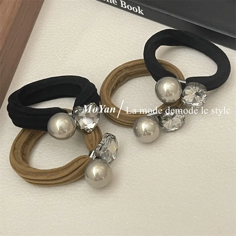 Korean Style Rhinestone Hair Band with High Elastic Strap — feature 25