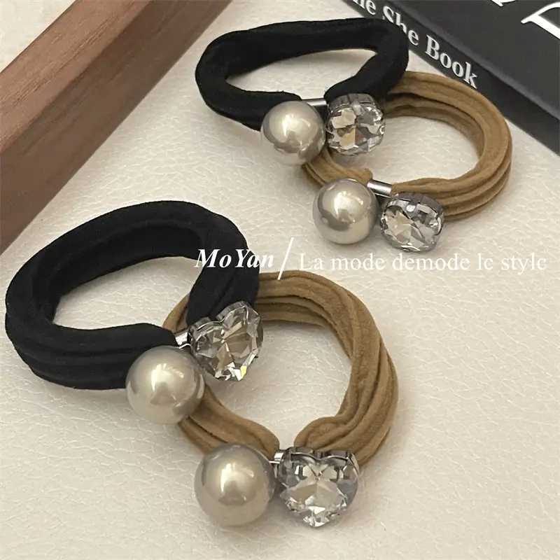 Korean Style Rhinestone Hair Band with High Elastic Strap — feature 3