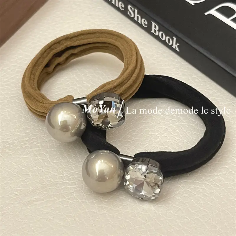 Korean Style Rhinestone Hair Band with High Elastic Strap — feature 5