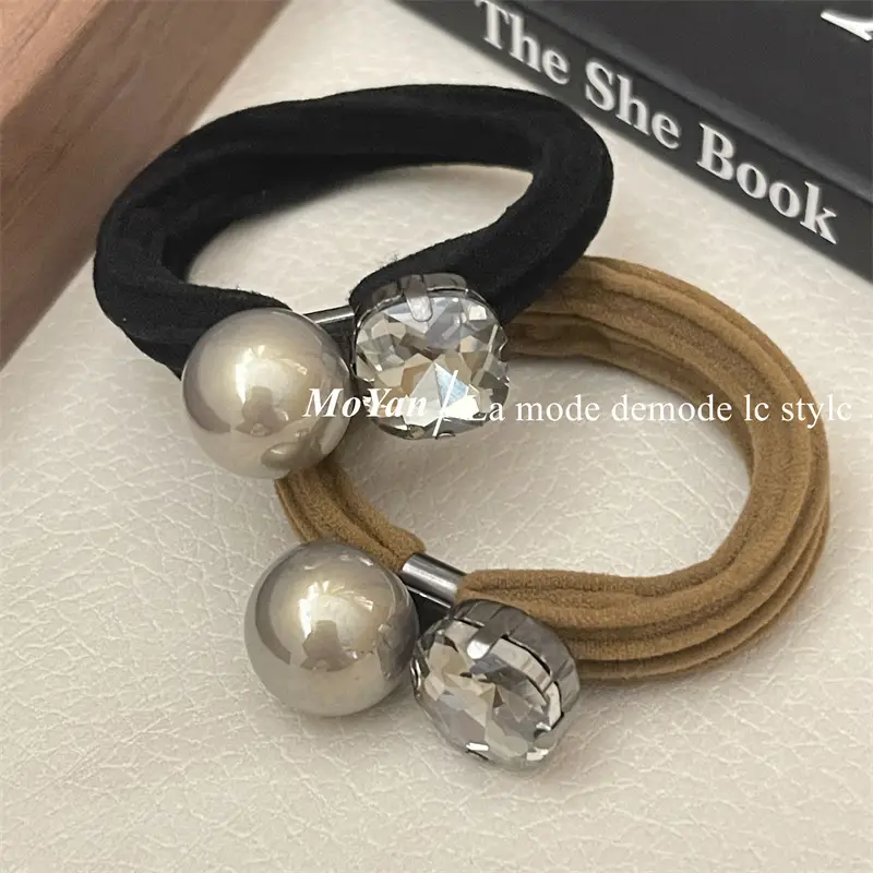 Korean Style Rhinestone Hair Band with High Elastic Strap — feature 8