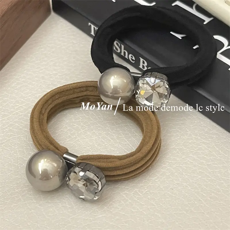 Korean Style Rhinestone Hair Band with High Elastic Strap — feature 9