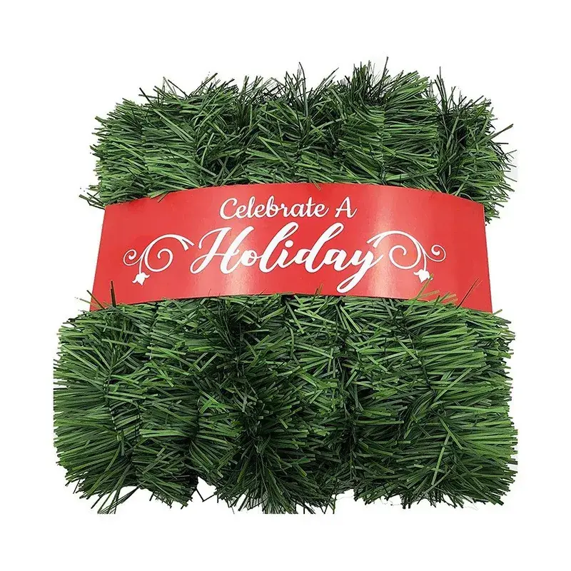 Faux Christmas Grass Strip 50 Ft Green Rattan Wedding Party Decoration — feature 2