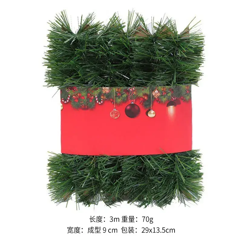 Faux Christmas Grass Strip 50 Ft Green Rattan Wedding Party Decoration - Image 2