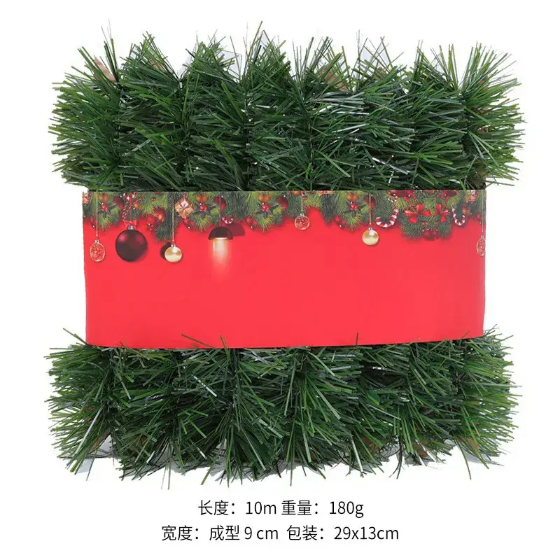 Faux Christmas Grass Strip 50 Ft Green Rattan Wedding Party Decoration - Image 5