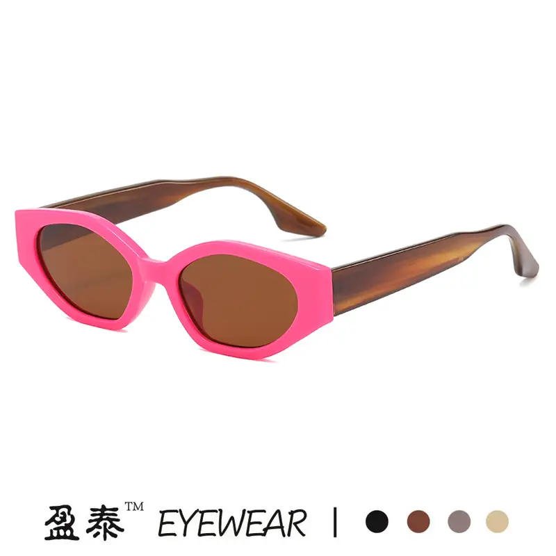 Brown Brown Cat Eye Sunglasses European American - Image 14