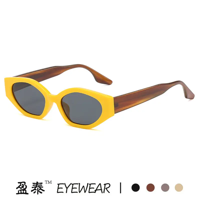 Brown Brown Cat Eye Sunglasses European American - Image 17