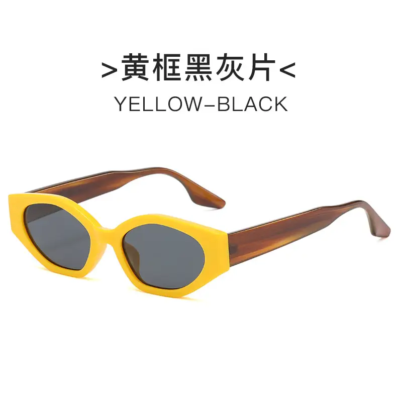 Brown Brown Cat Eye Sunglasses European American - Image 2