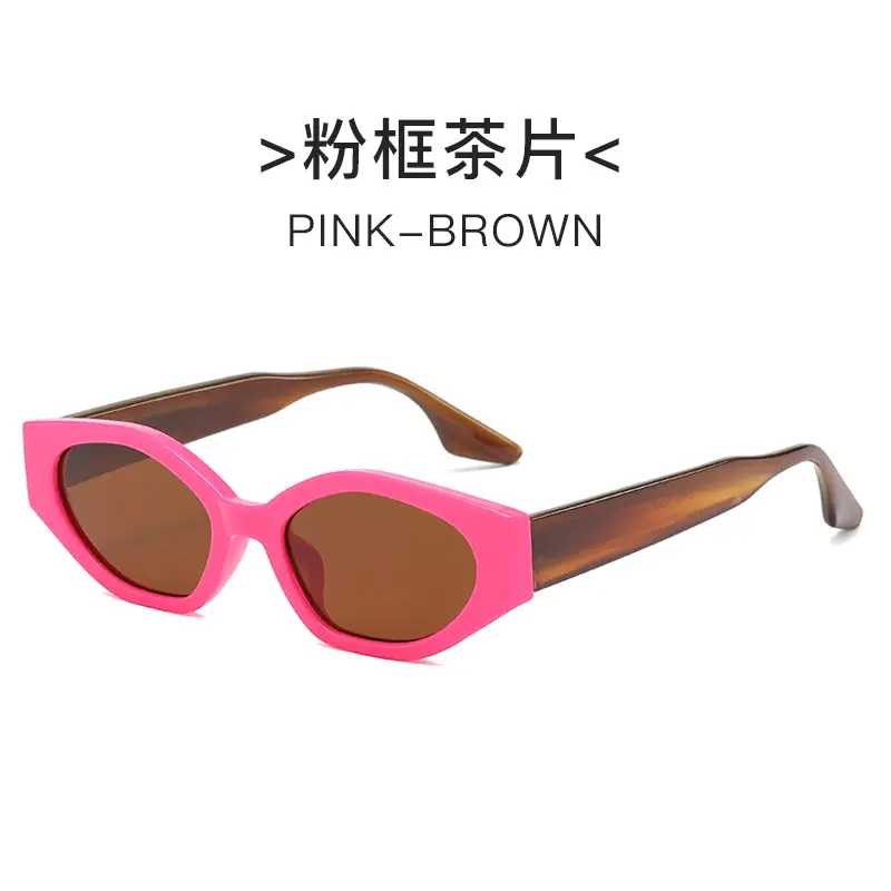 Brown Brown Cat Eye Sunglasses European American - Image 5