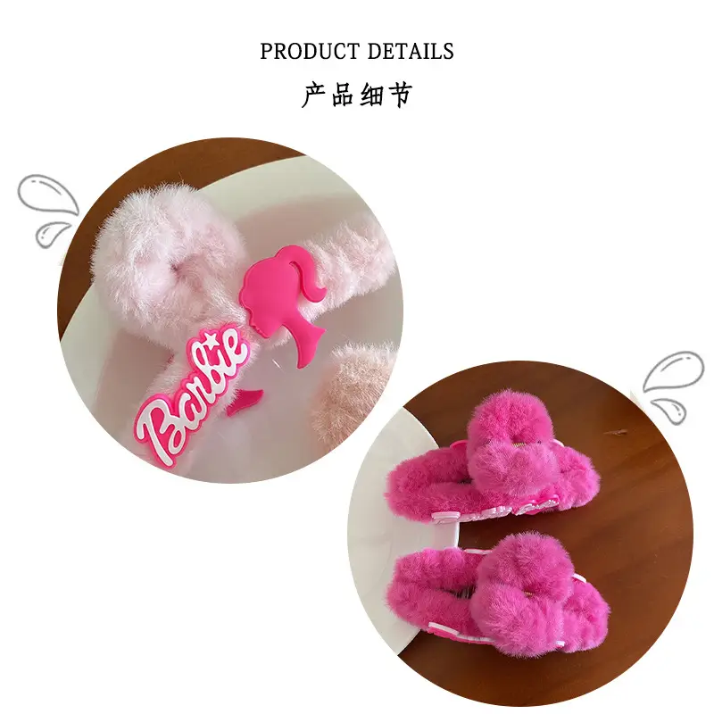 Barbie Pink Hairpin with Shark Clip for Girls — feature 28