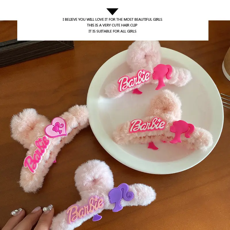 Barbie Pink Hairpin with Shark Clip for Girls — feature 33