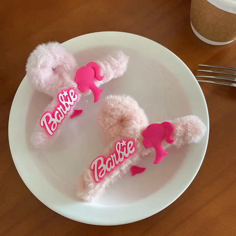 Barbie Pink Hairpin with Shark Clip for Girls — feature 35
