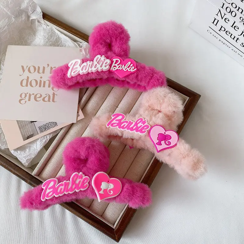 Barbie Pink Hairpin with Shark Clip for Girls — feature 37