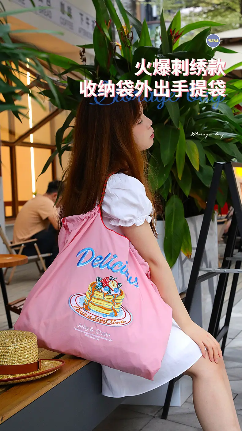 Single Embroidery Shoulder Bag with Floral Design — feature 1