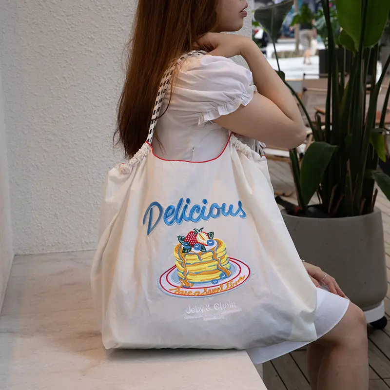 Single Embroidery Shoulder Bag with Floral Design - Image 7