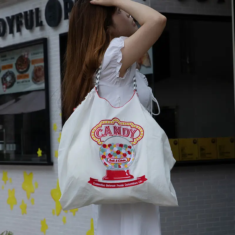 Single Embroidery Shoulder Bag with Floral Design - Image 8