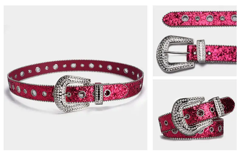 Cross-border Rhinestone Buckle Belts for Women β feature 12
