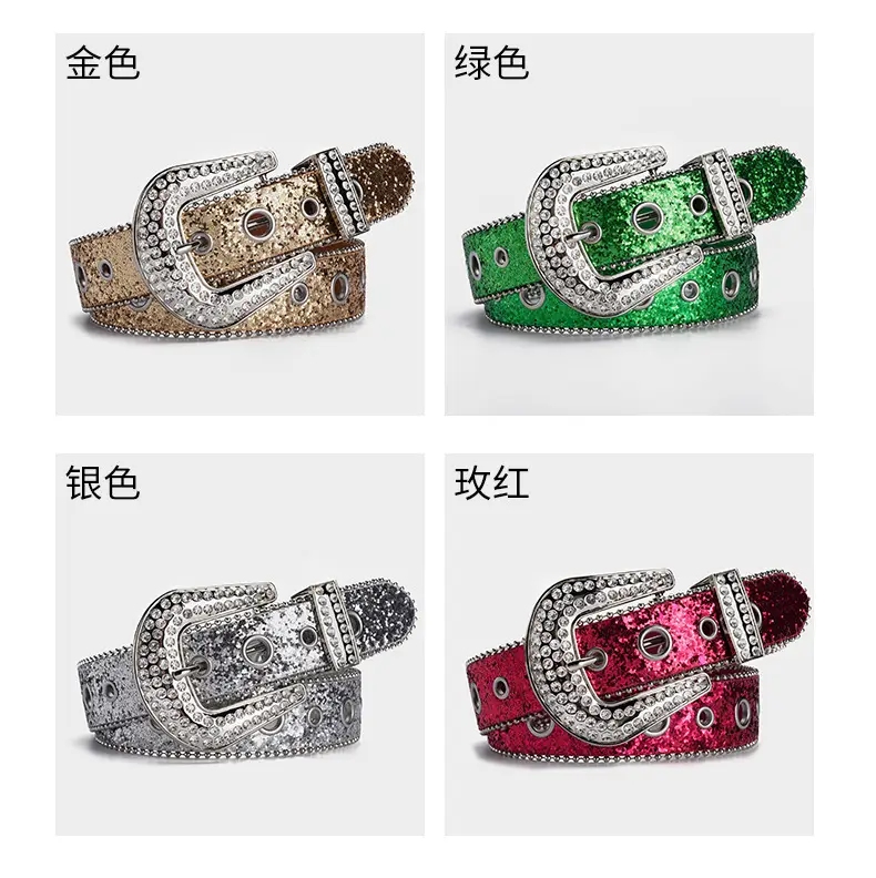 Cross-border Rhinestone Buckle Belts for Women β feature 7