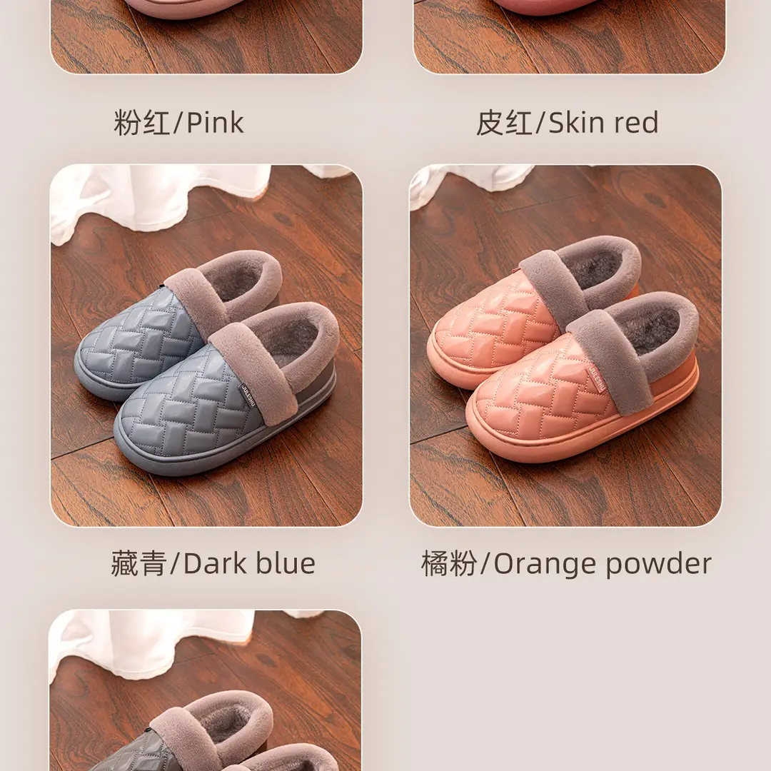 Pu Waterproof Cotton Shoes for Women, Winter 2026 New Model, Warm and Non-Slip Cotton Slip-On Shoes for Elderly Women, Winter Fleece-Lined Women's Shoes — feature 22