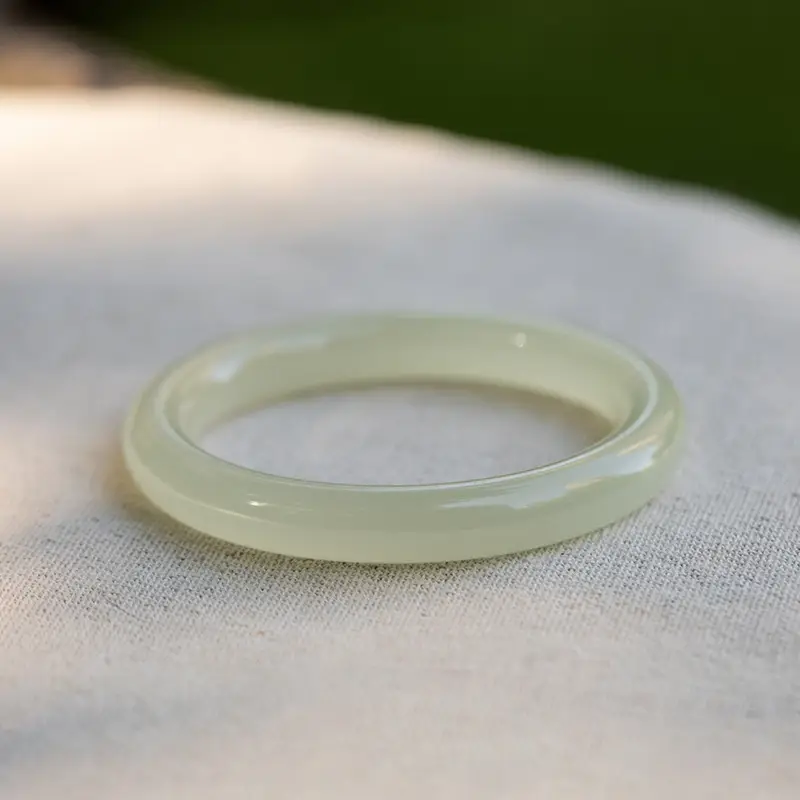 Young Light Green Jade Bracelet for Women