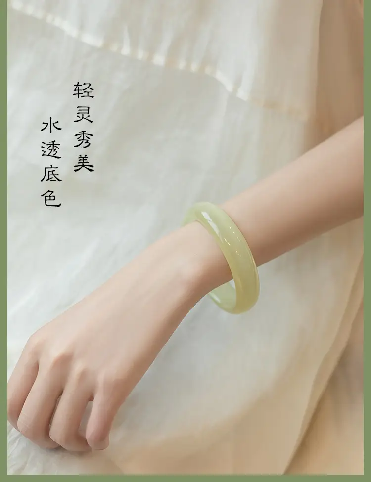 Young Light Green Jade Bracelet for Women — feature 5