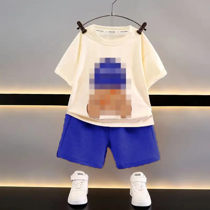 New Arrival: Blue Plaid Short Sleeve Jacket for Boys Girls
