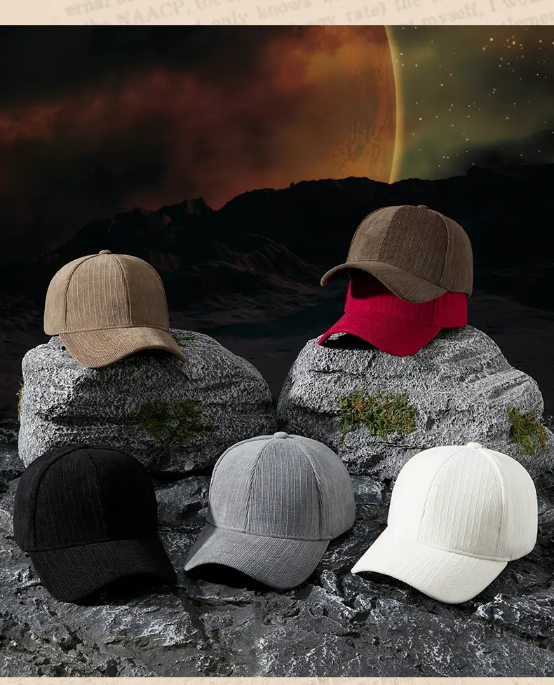Men Striped Beige Baseball Cap Windproof Warm — feature 15