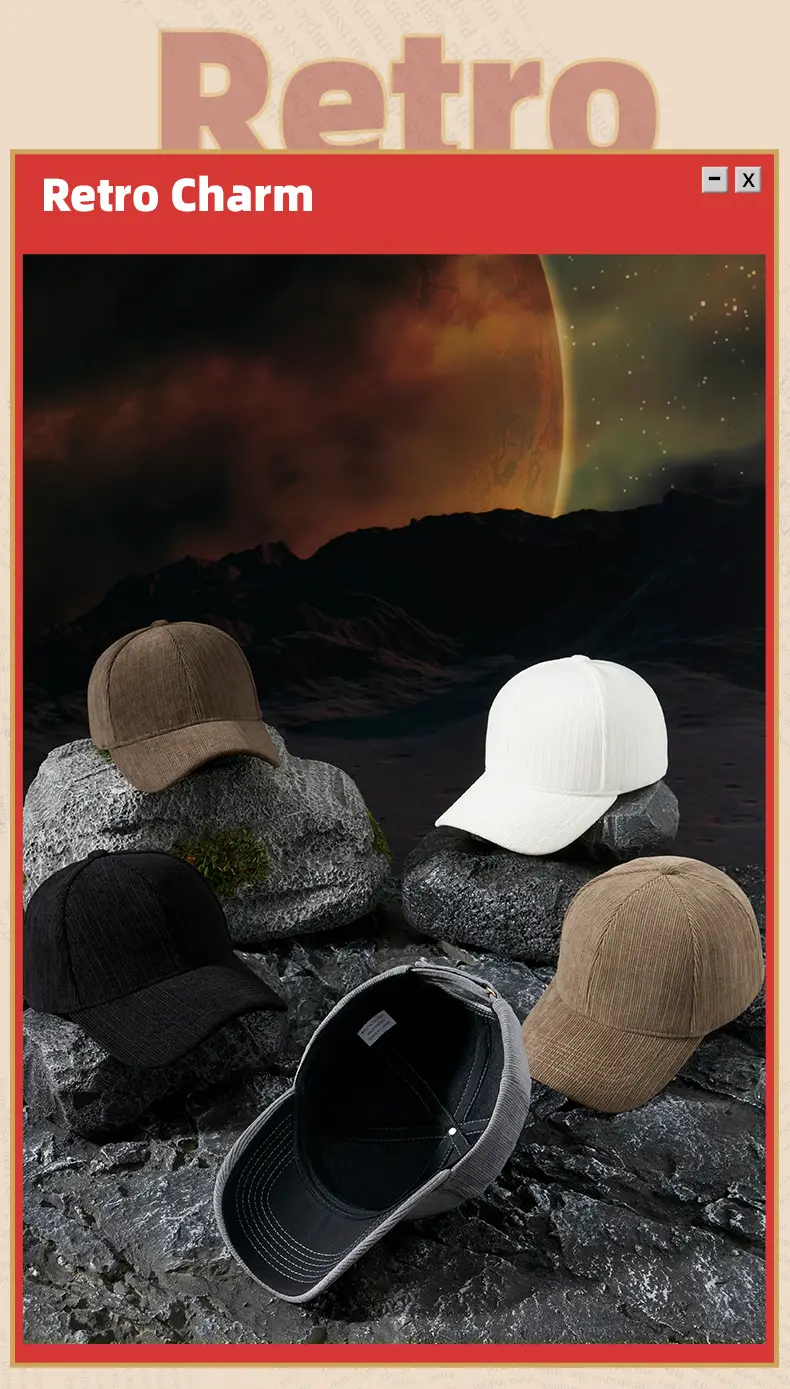 Men Striped Beige Baseball Cap Windproof Warm — feature 8